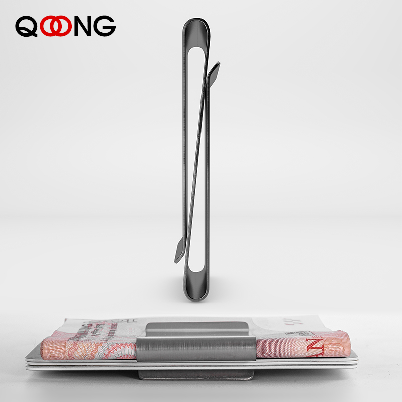 Money Clip Magnetic - QOONG paslanmaz çelik ince çift taraflı