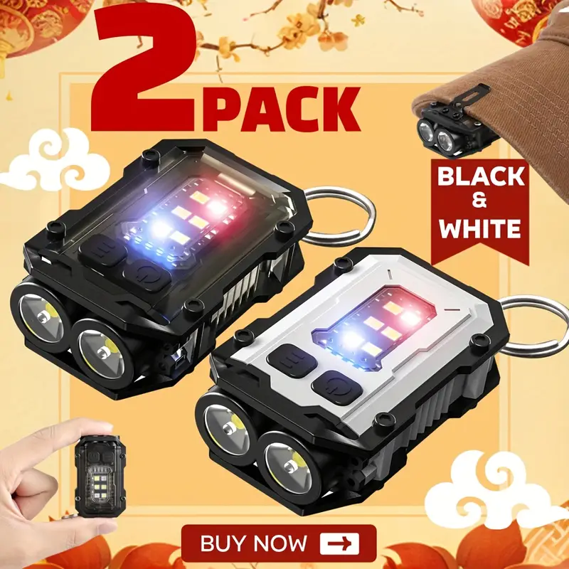 Keychain Flashlight - Klipsli El Feneri Şarj Edilebilir Mini