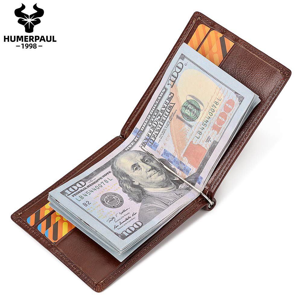 Money Clip Magnetic - Hakiki Deri Erkek Ince Cüzdan Para