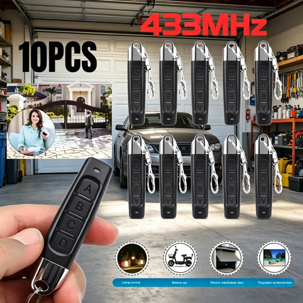 Bottle Opener Keyring - 433MHz 4 Düğmeli Uzaktan Kumanda Çoğaltıcı