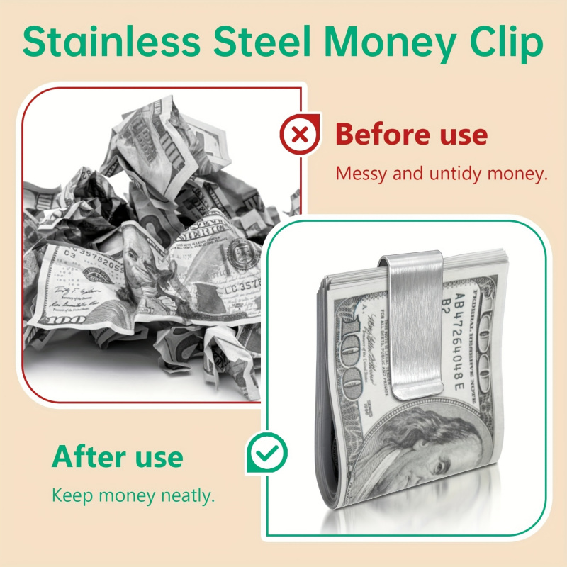 20PCS Paslanmaz Çelik Gümüş İn - Money Clip Magnetic incelemesi ve fiyatı