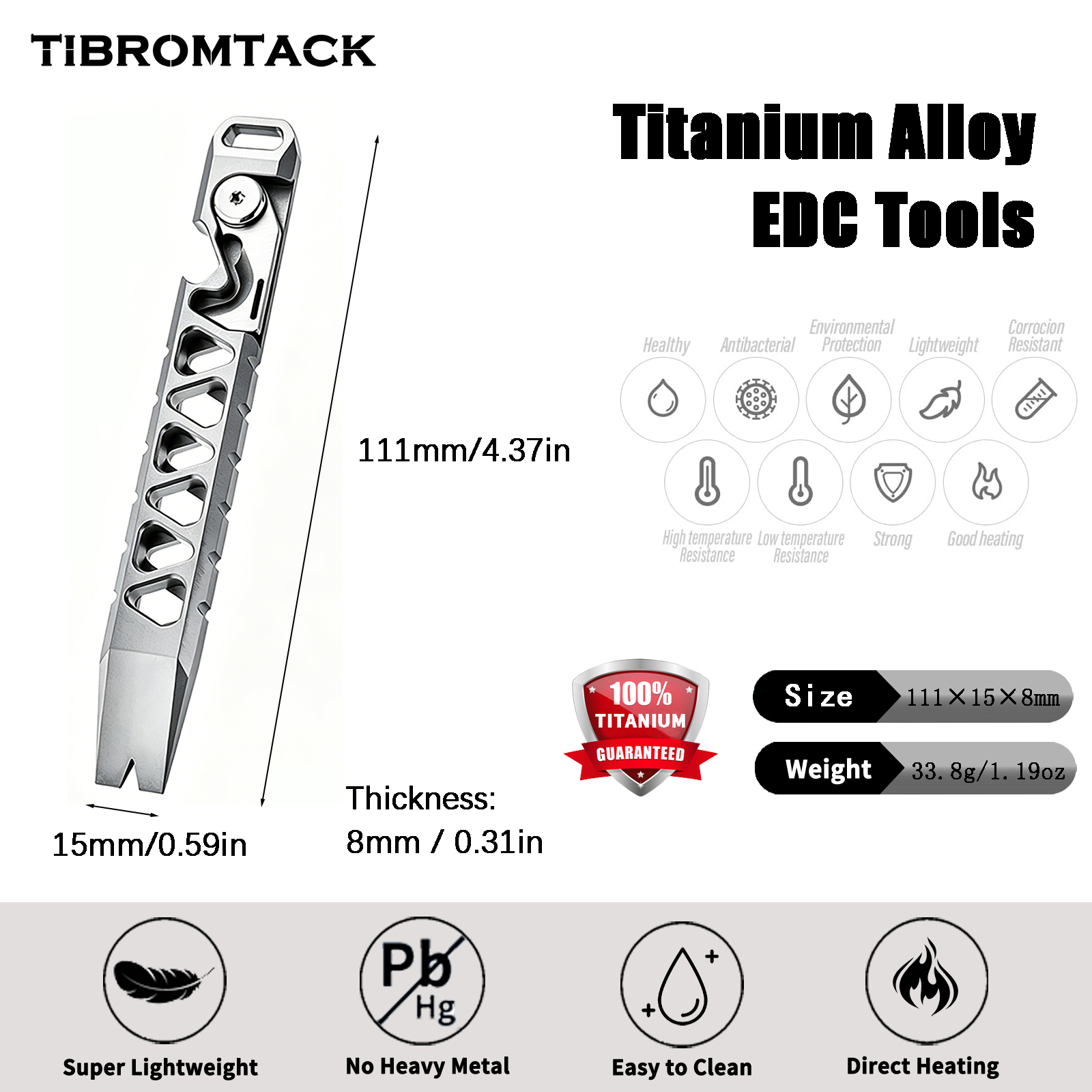 TIBROMTACK Titanyum Çok Fonksi - Edc Every Day Carry おもちゃ incelemesi ve fiyatı