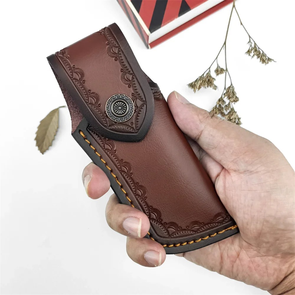 Kahverengi Kabartmalı Deri Bıç - Edc Carry Belt Leather incelemesi ve fiyatı