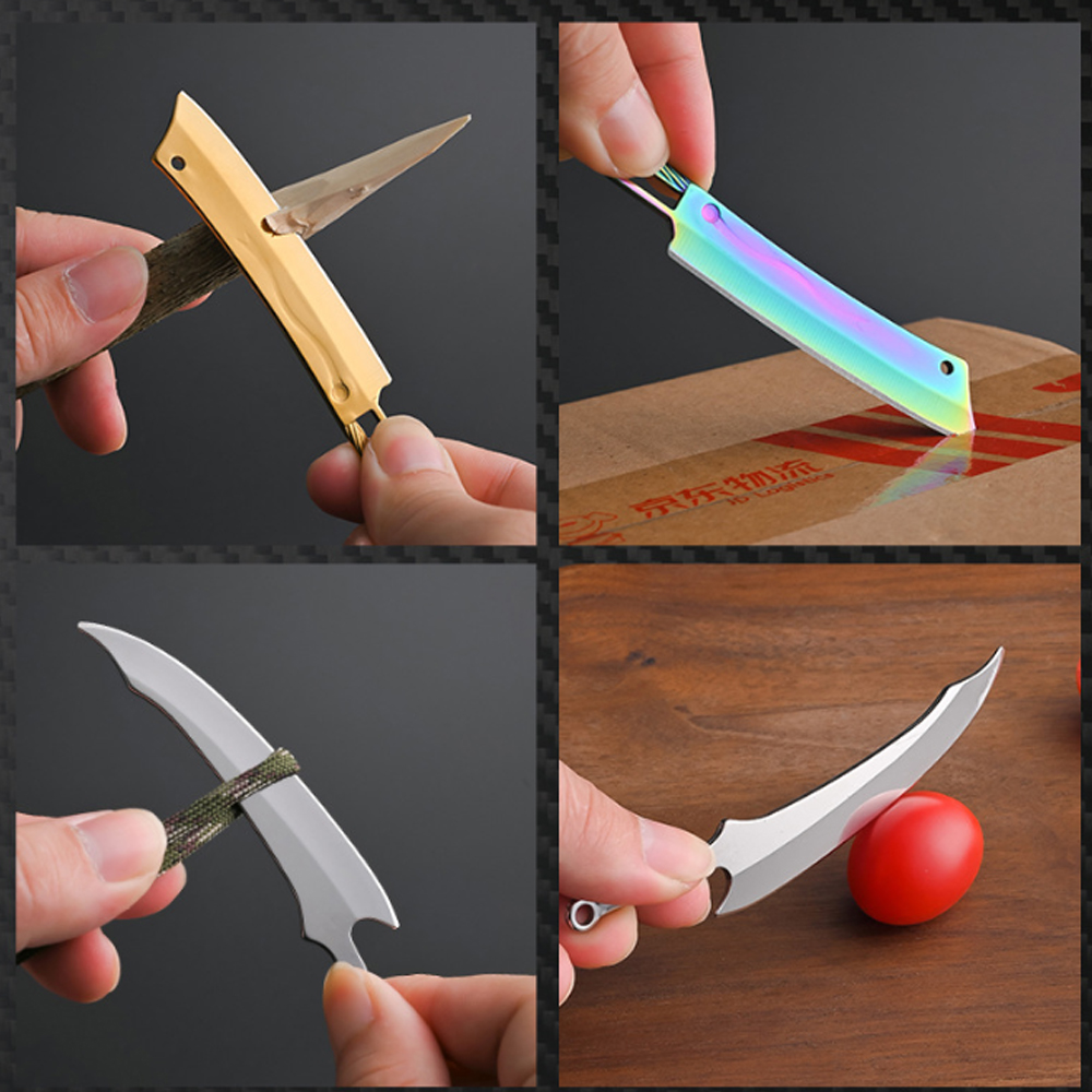 Titanyum Mini Bıçak - Deri Kıl - Edc Every Day Carry おもちゃ incelemesi ve fiyatı